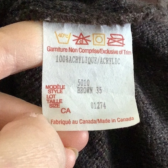 Vintage brown grampa cardigan large - Picture 6 of 6